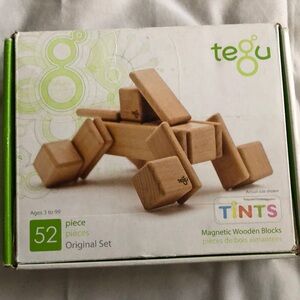 Tan Wooden Building Blocks Set for Creative Play